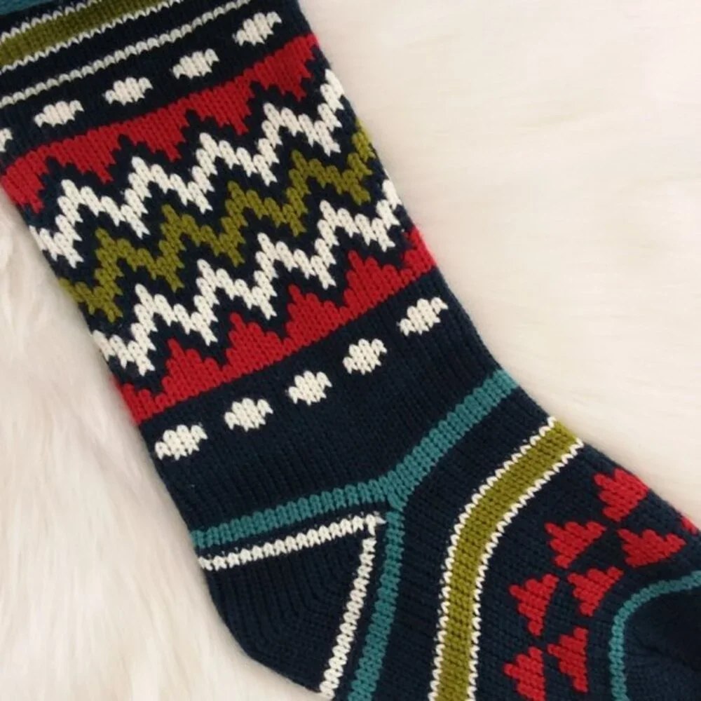 Target Knit Multicolor Pom Pom Holiday Stocking